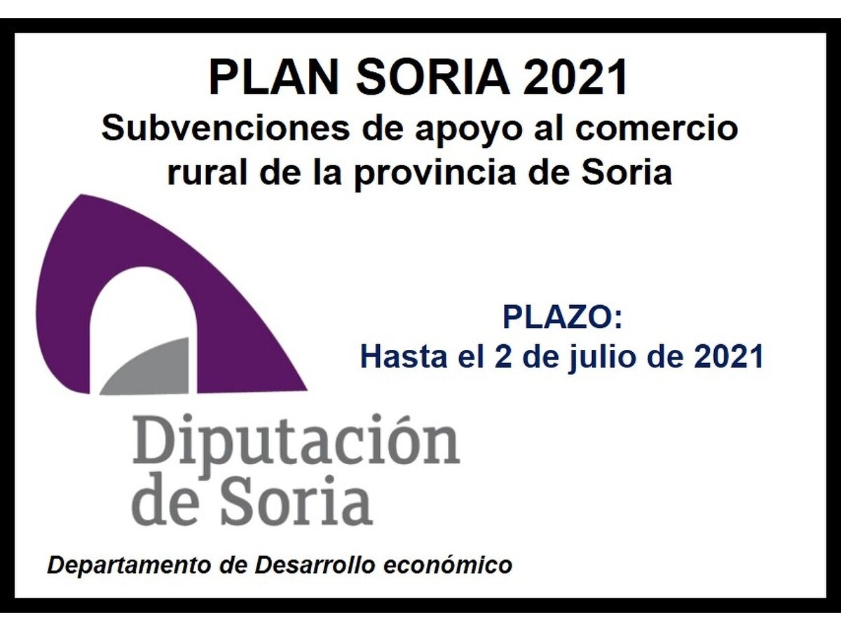 Diputación de Soria: Subvenciones comercio rural