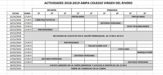 Actividades AMPA